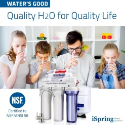 Water Filtration Systems ISPRING 6-Stage Under Sink Reverse Osmosis Drinking Water Filter System With Alkaline Remineralization, NSF Certified 12 Water Filtration Systems ISPRING 6-Stage Under Sink Reverse Osmosis Drinking Water Filter System With Alkaline Remineralization, NSF Certified -Brita shop white ispring reverse osmosis systems rcc7ak c3 1000