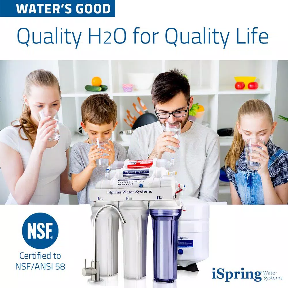 Water Filtration Systems ISPRING 6-Stage Under Sink Reverse Osmosis Drinking Water Filter System With Alkaline Remineralization, NSF Certified 5 Water Filtration Systems ISPRING 6-Stage Under Sink Reverse Osmosis Drinking Water Filter System With Alkaline Remineralization, NSF Certified - Image 3