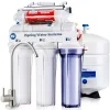 Water Filtration Systems ISPRING 7-Stage Under-Sink Reverse Osmosis RO Drinking Water Filtration System With Alkaline Filter And UV Filter, NSF Certified -Brita shop white ispring reverse osmosis systems rcc7ak uv 64 1000