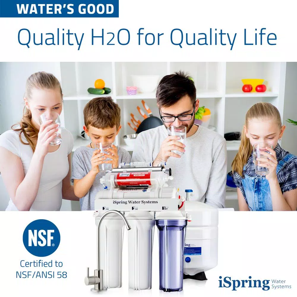 Water Filtration Systems ISPRING 7-Stage Under-Sink Reverse Osmosis RO Drinking Water Filtration System With Alkaline Filter And UV Filter, NSF Certified 5 Water Filtration Systems ISPRING 7-Stage Under-Sink Reverse Osmosis RO Drinking Water Filtration System With Alkaline Filter And UV Filter, NSF Certified - Image 3