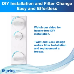 Water Filtration Systems ISPRING Tankless Reverse Osmosis Water Filtration System, Smart Faucet, 2:1 Pure To Drain Ratio, 500 GPD -Brita shop white ispring reverse osmosis systems ro500 76 1000
