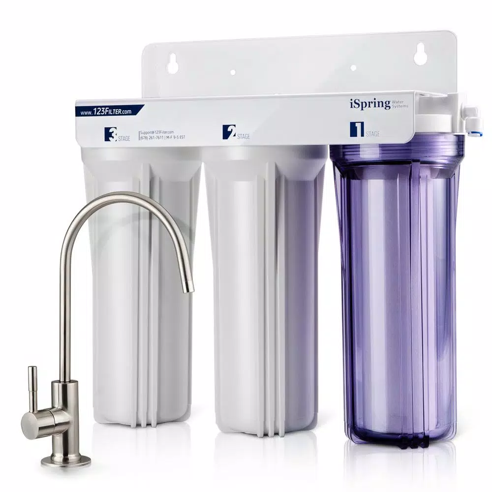 Water Filtration Systems ISPRING 3-Stage Under Sink High Capacity Tankless Drinking Water Filtration System-Includes Sediment 2x Cto Carbon Block Filters 3 Water Filtration Systems ISPRING 3-Stage Under Sink High Capacity Tankless Drinking Water Filtration System-Includes Sediment 2x Cto Carbon Block Filters