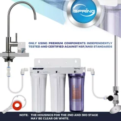 Water Filtration Systems ISPRING 3-Stage Under Sink High Capacity Tankless Drinking Water Filtration System-Includes Sediment 2x Cto Carbon Block Filters 10 Water Filtration Systems ISPRING 3-Stage Under Sink High Capacity Tankless Drinking Water Filtration System-Includes Sediment 2x Cto Carbon Block Filters -Brita shop white ispring under sink water filters us31 c3 1000