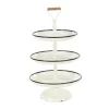 Decorative Trays LITTON LANE Distressed White Decorative 3-Tier Tray With Black And Brown Accents 2 Decorative Trays LITTON LANE Distressed White Decorative 3-Tier Tray With Black And Brown Accents -Brita shop white litton lane decorative trays 59499 64 1000