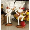 Sculptures LITTON LANE 14 In. Polystone Musician Bistro Chef Decors (Set Of 3) 2 Sculptures LITTON LANE 14 In. Polystone Musician Bistro Chef Decors (Set Of 3) -Brita shop white litton lane sculptures 69342 64 1000