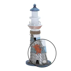 Sculptures LITTON LANE 6 In. X 16 In. Coastal Living White Wooden Lighthouse -Brita shop white litton lane sculptures 78715 4f 1000