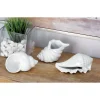 Sculptures LITTON LANE Coastal Living White Ceramic Seashells (Set Of 3) -Brita shop white litton lane sculptures 92847 64 1000