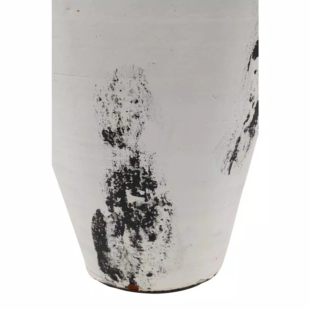 Vases LITTON LANE Black And White Stoneware Floor Decorative Vase With Textured Brushstroke Detail 6 Vases LITTON LANE Black And White Stoneware Floor Decorative Vase With Textured Brushstroke Detail - Image 4