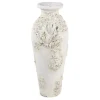Vases LITTON LANE Textural Tall White Large Floor Decorative Vase With Coral Nautical Decor -Brita shop white litton lane vases 72681 64 1000