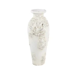 Vases LITTON LANE Textural Tall White Large Floor Decorative Vase With Coral Nautical Decor 7 Vases LITTON LANE Textural Tall White Large Floor Decorative Vase With Coral Nautical Decor -Brita shop white litton lane vases 72681 c3 1000
