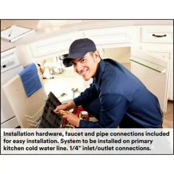 Water Filtration Systems 3M Aqua-Pure Under Sink Dedicated Faucet Water Filtration System AP-DWS1000 (1 Per Case) -Brita shop white metallic 3m under sink water filters ap dws1000 1f 1000