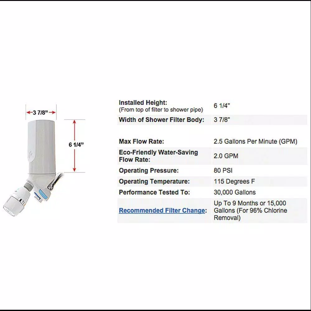 Replacement Water Filters Pelican Water 3-Stage Premium Shower Filter Without Head 9 Replacement Water Filters Pelican Water 3-Stage Premium Shower Filter Without Head - Image 7