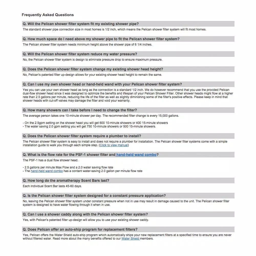 Replacement Water Filters Pelican Water 3-Stage Premium Shower Filter Without Head 10 Replacement Water Filters Pelican Water 3-Stage Premium Shower Filter Without Head - Image 8