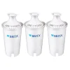Water Filter Pitchers Brita Replacement Water Filter Cartridge For Water Pitcher And Dispensers (3-Pack), BPA Free -Brita shop whites brita water filter pitchers 6025835503 64 1000