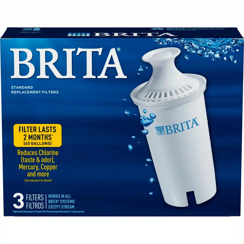 Water Filter Pitchers Brita Replacement Water Filter Cartridge For Water Pitcher And Dispensers (3-Pack), BPA Free 4 Water Filter Pitchers Brita Replacement Water Filter Cartridge For Water Pitcher And Dispensers (3-Pack), BPA Free - Image 2